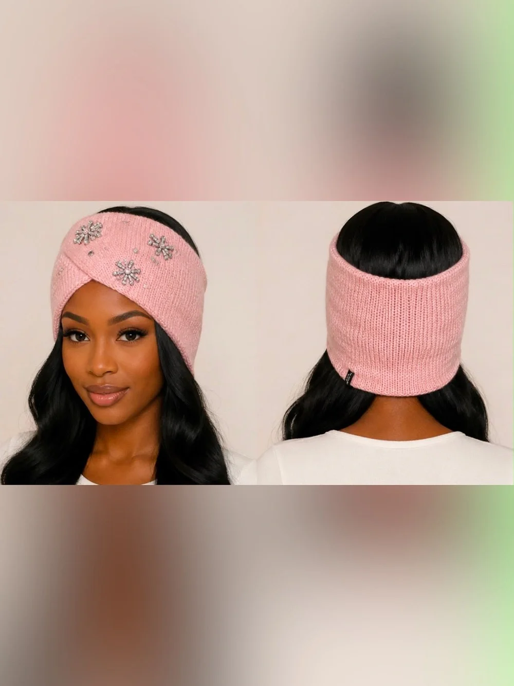 Victoria's Secret Pink Embellished Knit Turban Headband